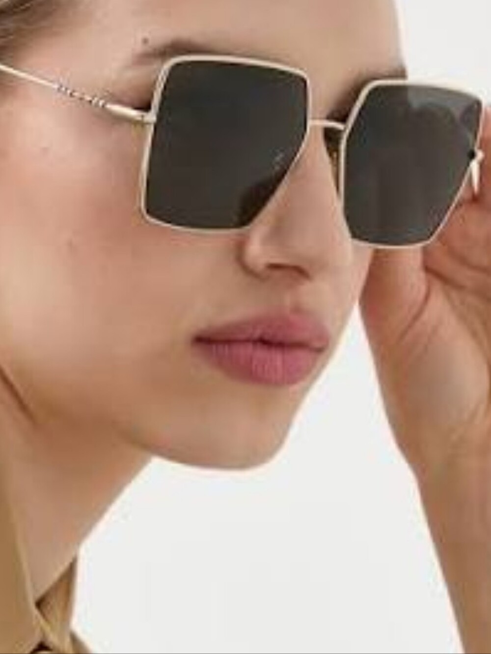 Burberry DAPHNE Square women's gold black metal sunglasses
